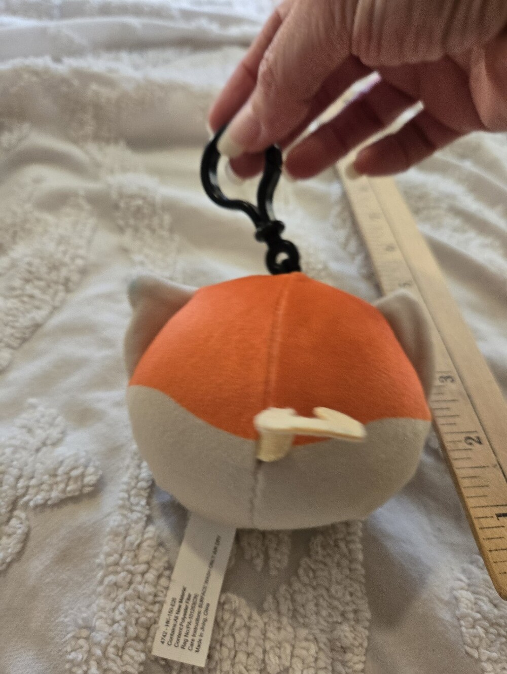 Kandy Kreepy Kats Cat Cute Plush Cat Keychain Bag Charm Orange & Cream - Picture 5 of 8